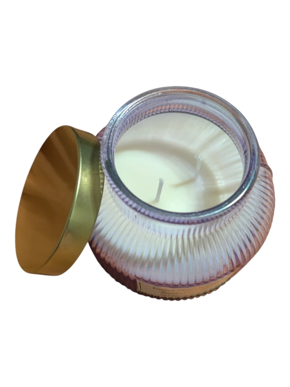 Guava Shortbread Scented Candle 14oz Iridescent Purple Jar